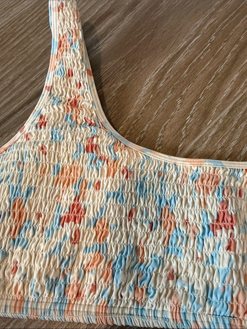 L*Space Smocked Flower Print Bikini Set Size Large Anthropologie